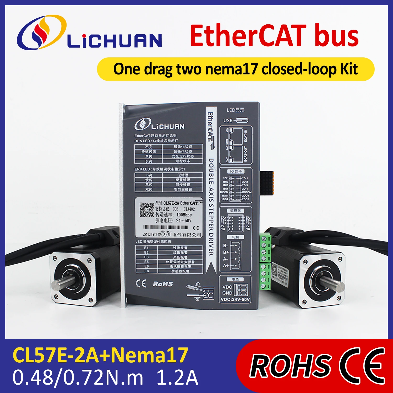 2026 Lichuan DC24V~50V 1.2A 10 - Closed Loop Stepper Motor Nema 17 recensie en prijs